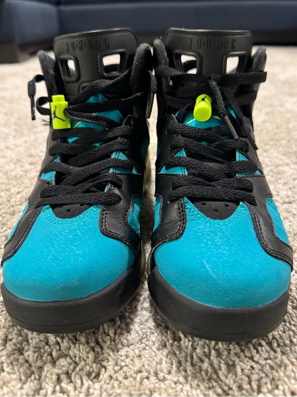 Air Jordan 6 Retro GG Turbo Green Black Volt Ice Sneakers Kids Size 6Y, Women’s